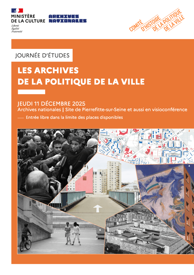 Les archives de la politique de la ville (journée d'études)